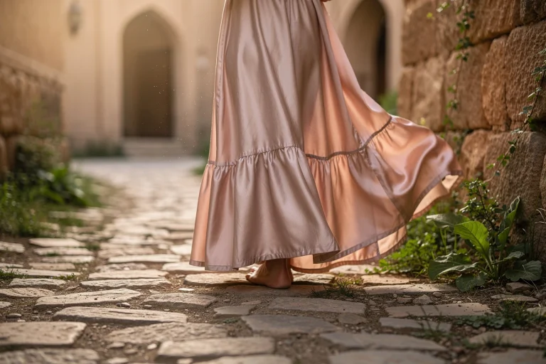 Sur la route de la soie moderne : quand la robe en satin devient une invitation au voyage