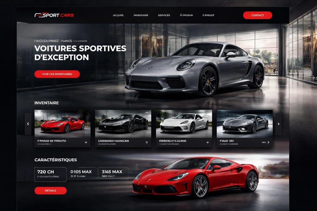 Développement web : créer un site pour concessionnaire automobile spécialisé en véhicules sportifs