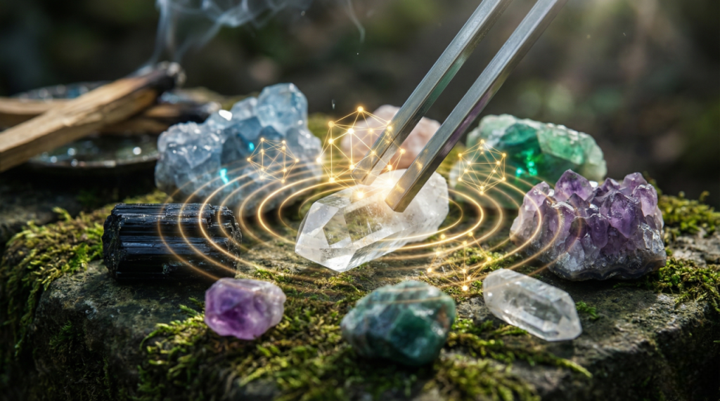 L&rsquo;énergie vibratoire des cristaux et leur structure