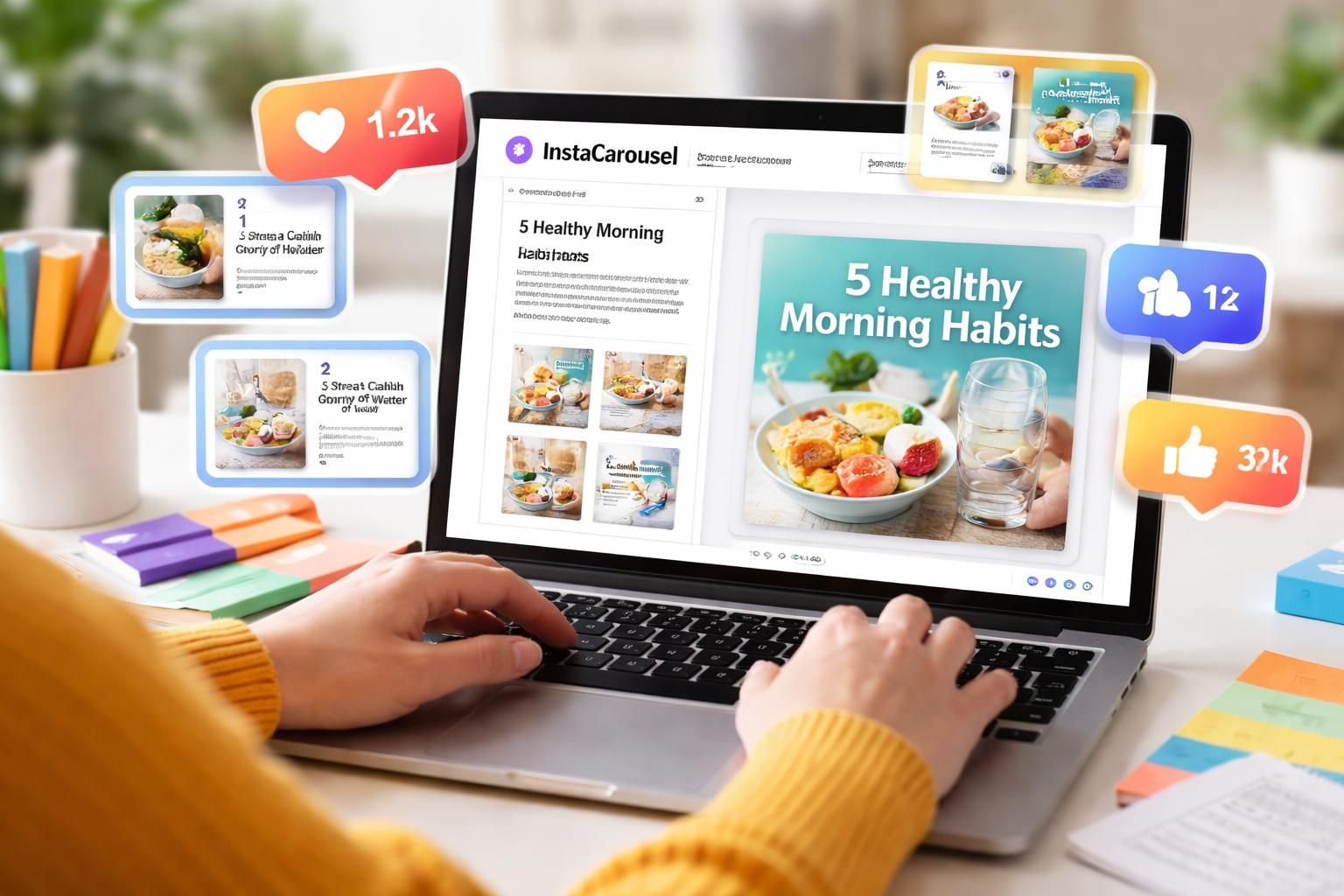 instacarousel : convertissez facilement vos articles de blog en carrousels instagram attrayants pour maximiser l'engagement et partager votre contenu de manière visuelle.