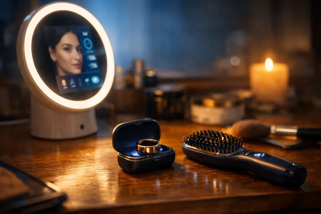 Miroir, bague, brosse : les objets de beauté connectés qui servent