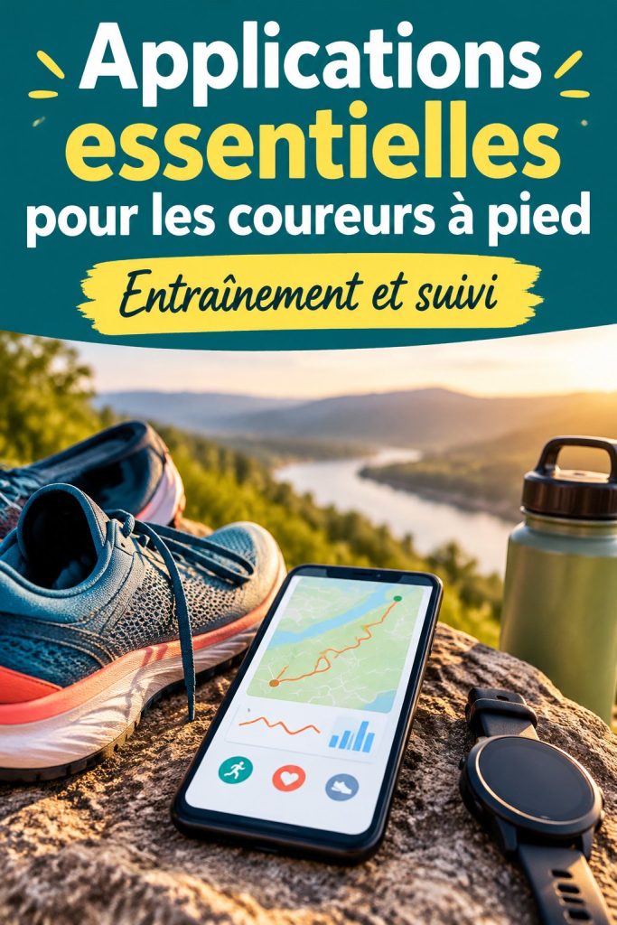 Un téléphone affichant une application de course avec des statistiques