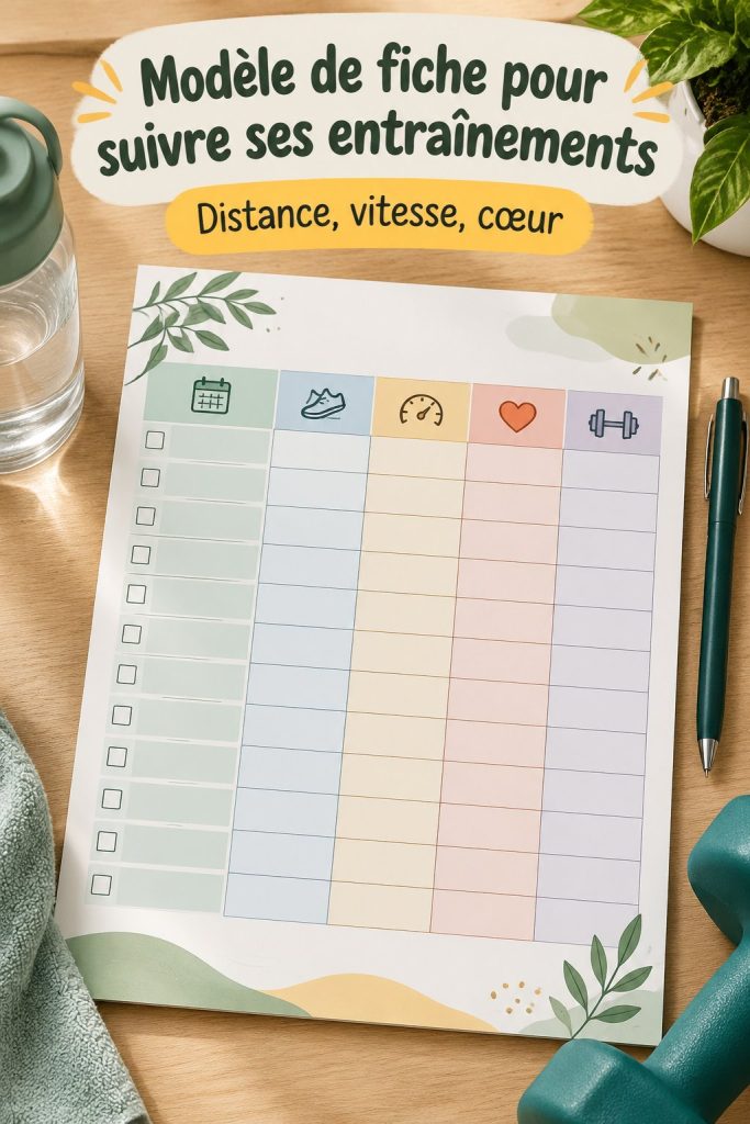 Modèle de fiche d&rsquo;entraînement pour optimiser vos courses