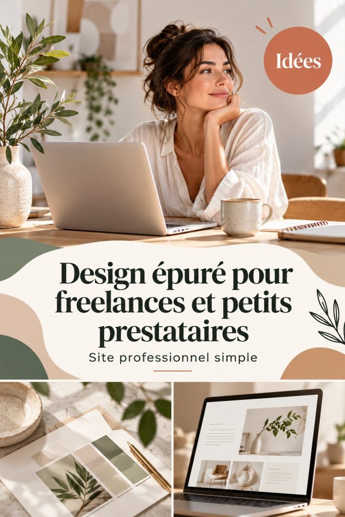 Design épuré pour freelances et petits prestataires